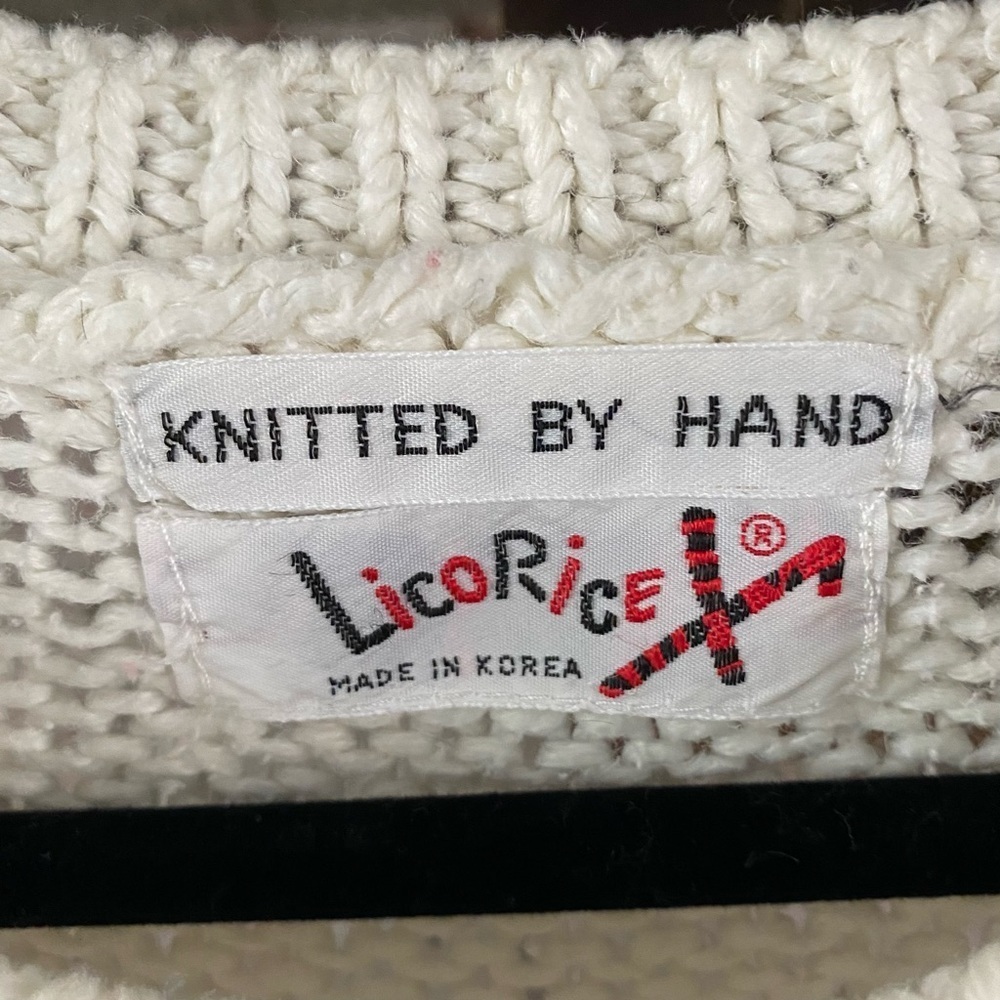 Vintage Licorice Hand Knit Sweater Vest - Picture 3 of 4